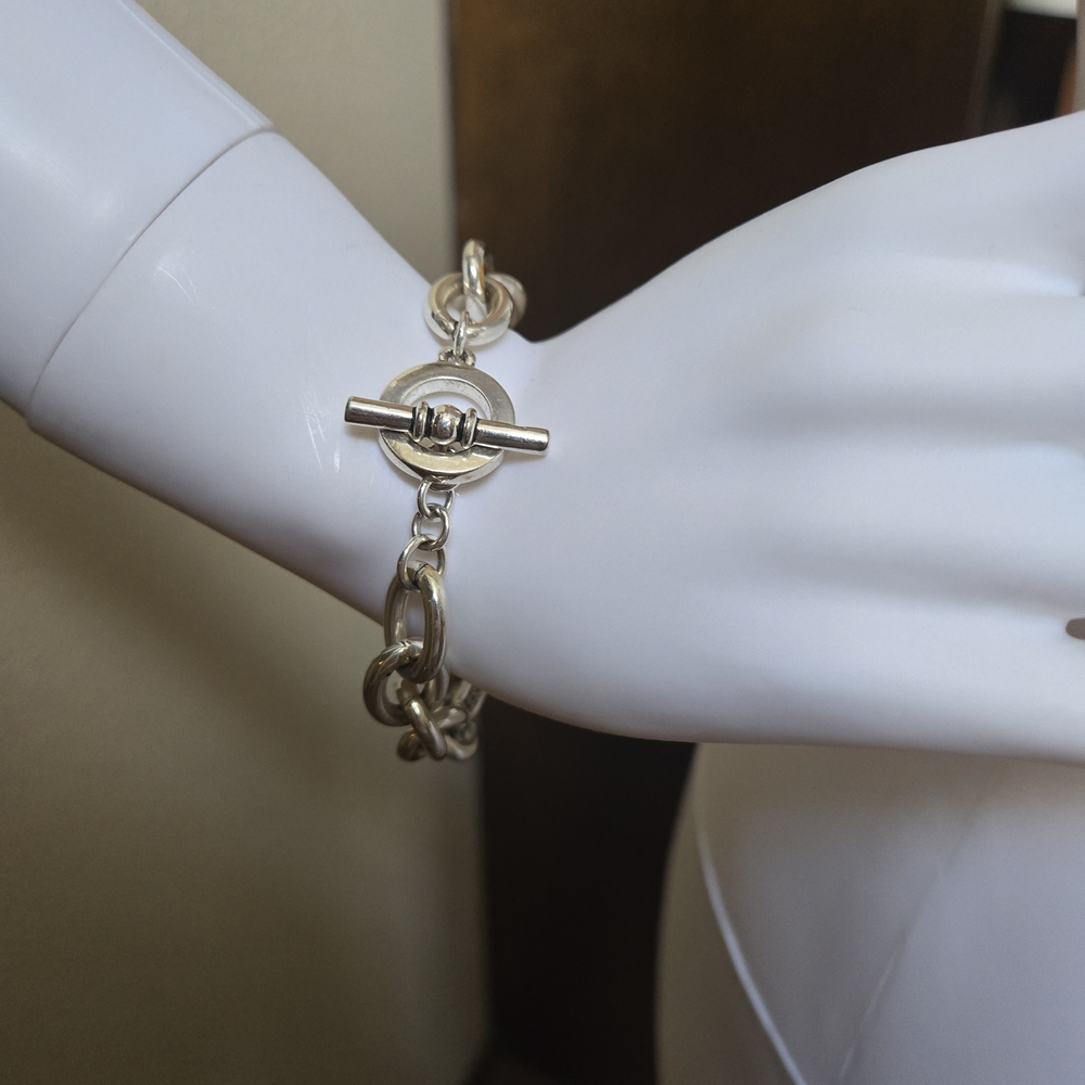 Ralph Lauren Silver Plated Chain Necklace and Bracelet Set - Picture 6 of 7